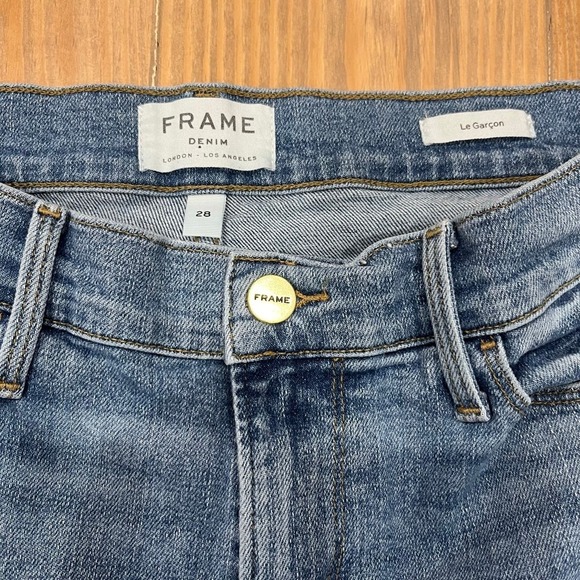 Women's FRAME Blue Le Garçon‎ Boyfriend Jeans Size 28 - Picture 9 of 11